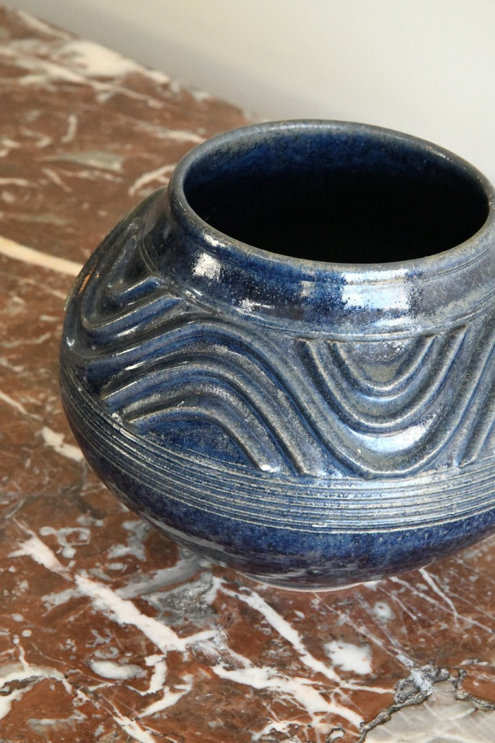 Blue Glazed Pot