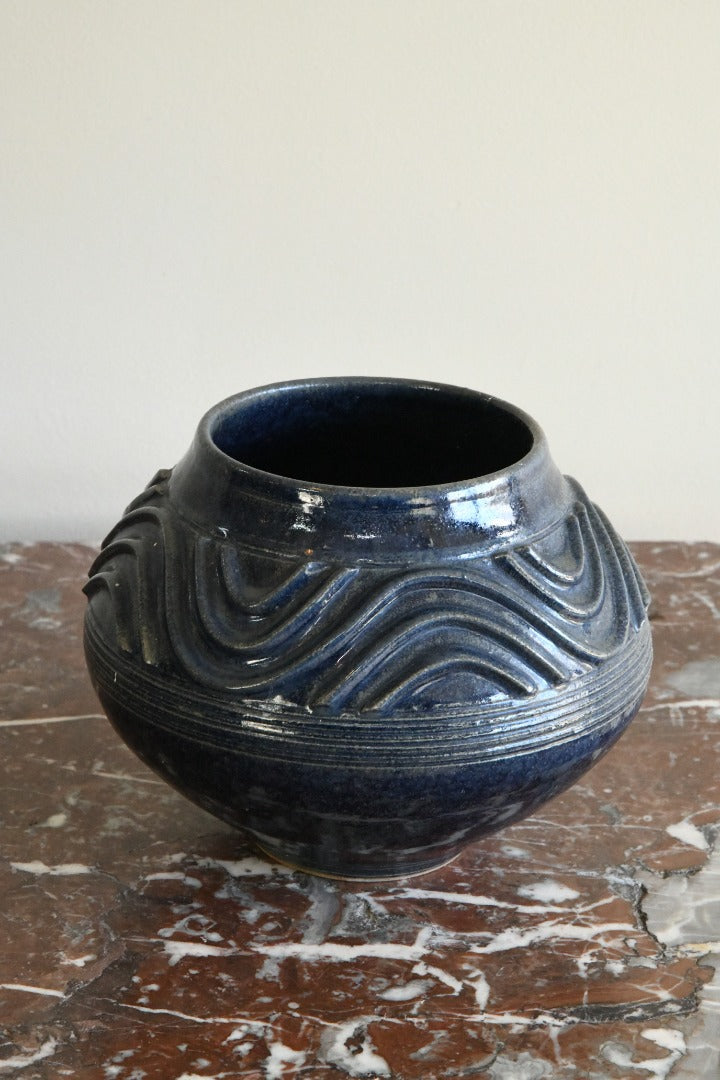 Blue Glazed Pot