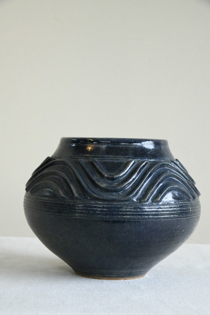 Blue Glazed Pot