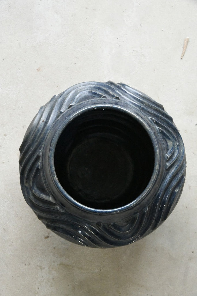 Blue Glazed Pot