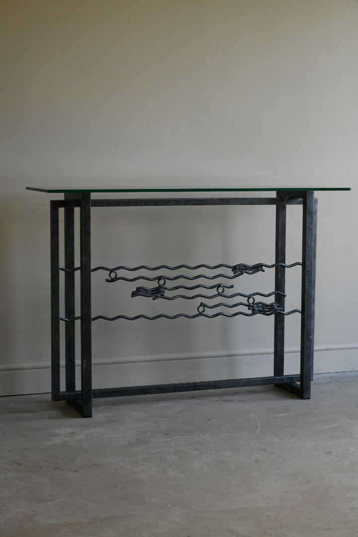 Metal & Glass Hall Table