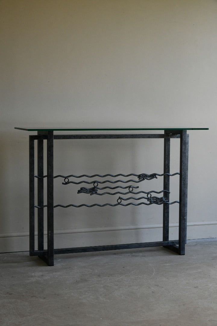 Metal & Glass Hall Table