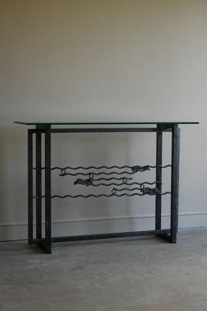 Metal & Glass Hall Table