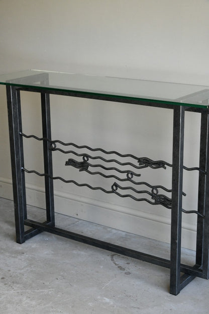 Metal & Glass Hall Table