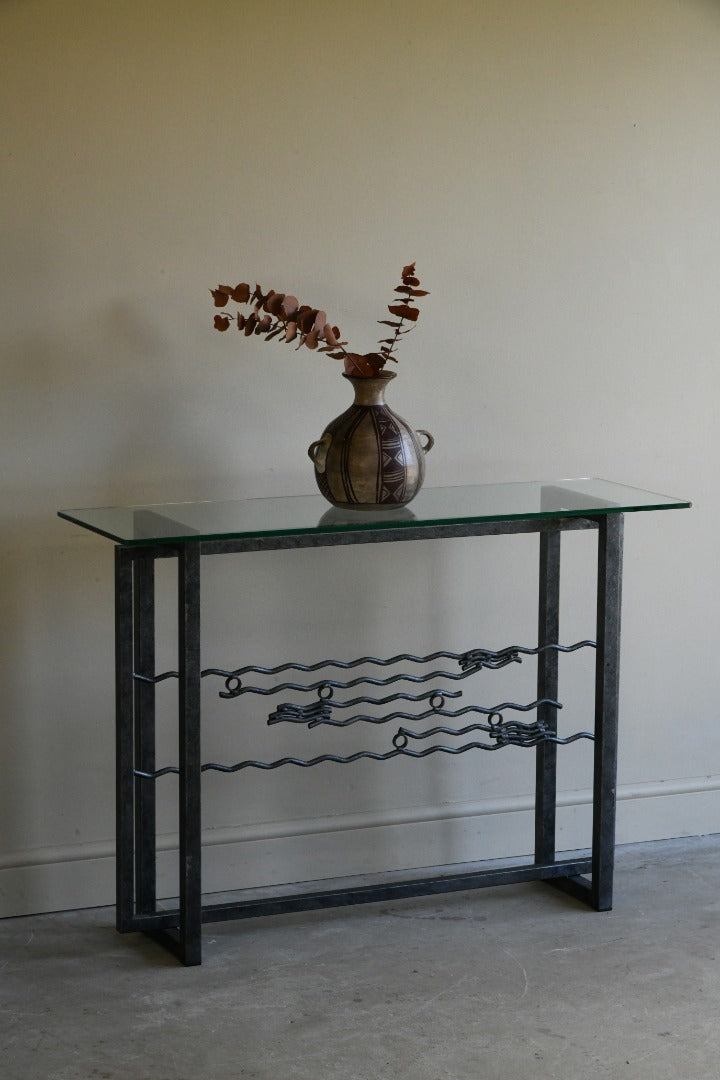 Metal & Glass Hall Table