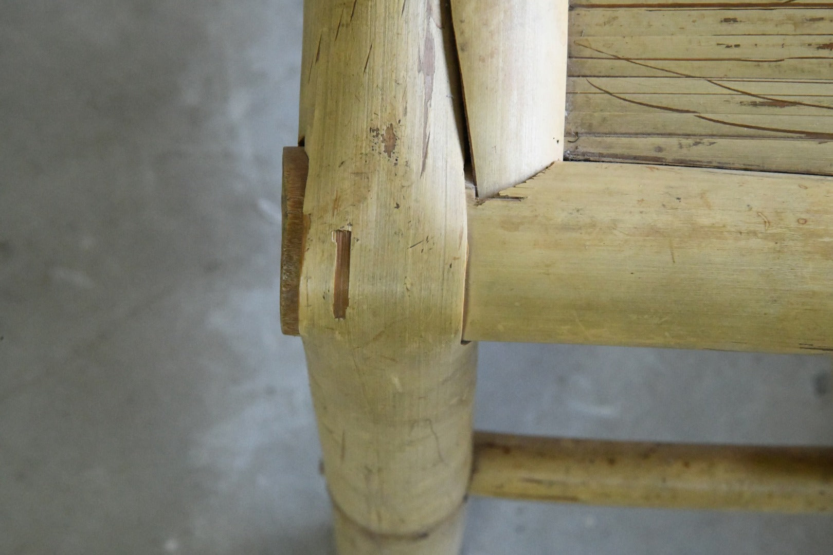 Vintage Bamboo Stool