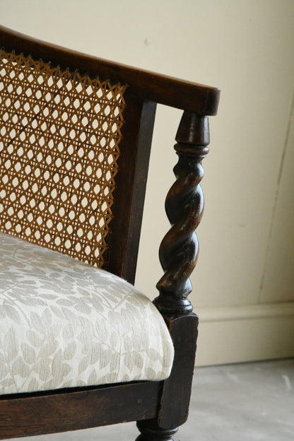 Early 20th Century Oak Bergere Sofa