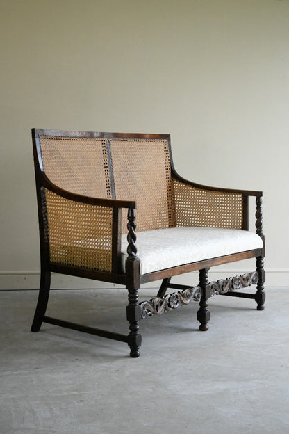 Early 20th Century Oak Bergere Sofa