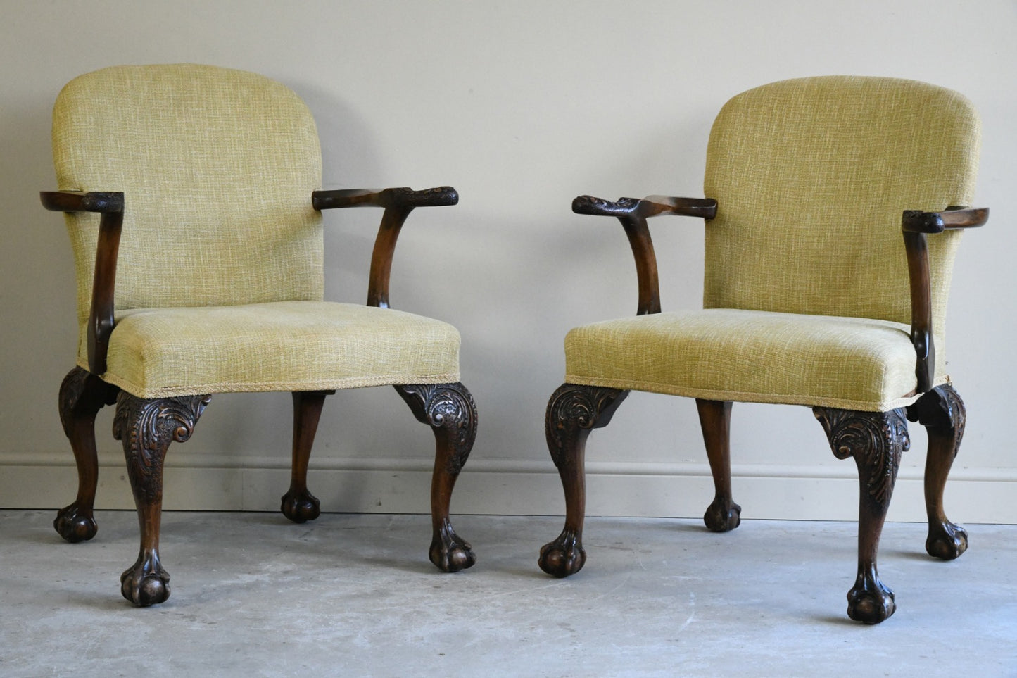 6 Upholstered Georgian Style Dining Chairs