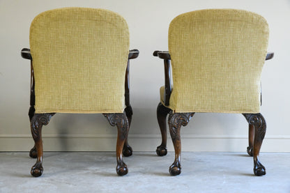 6 Upholstered Georgian Style Dining Chairs