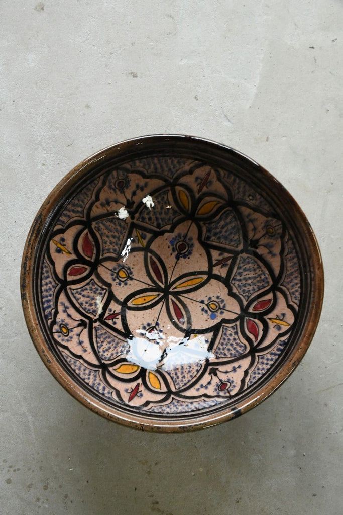 Vintage Morroccan Glazed Bowl