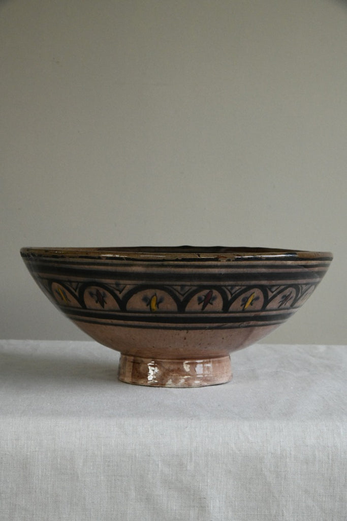 Vintage Morroccan Glazed Bowl