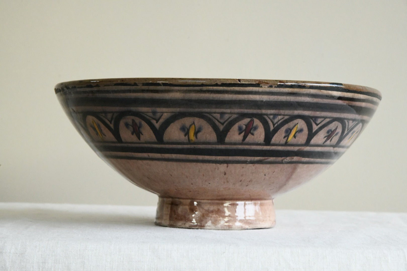 Vintage Morroccan Glazed Bowl