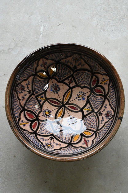 Vintage Morroccan Glazed Bowl