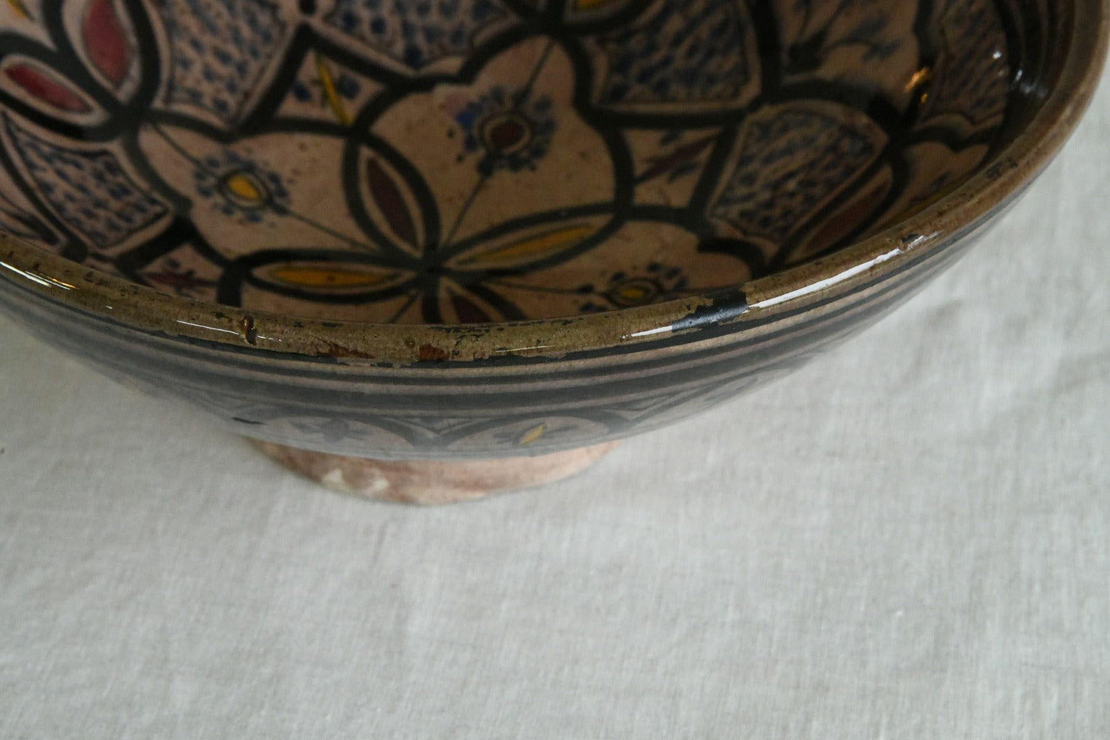 Vintage Morroccan Glazed Bowl