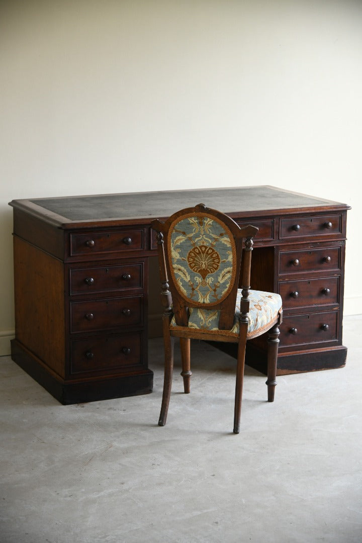 Antique Mahogany Twin Pedestal Desk