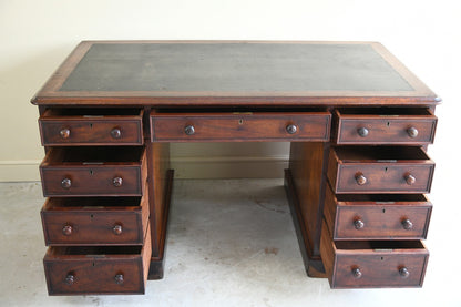 Antique Mahogany Twin Pedestal Desk