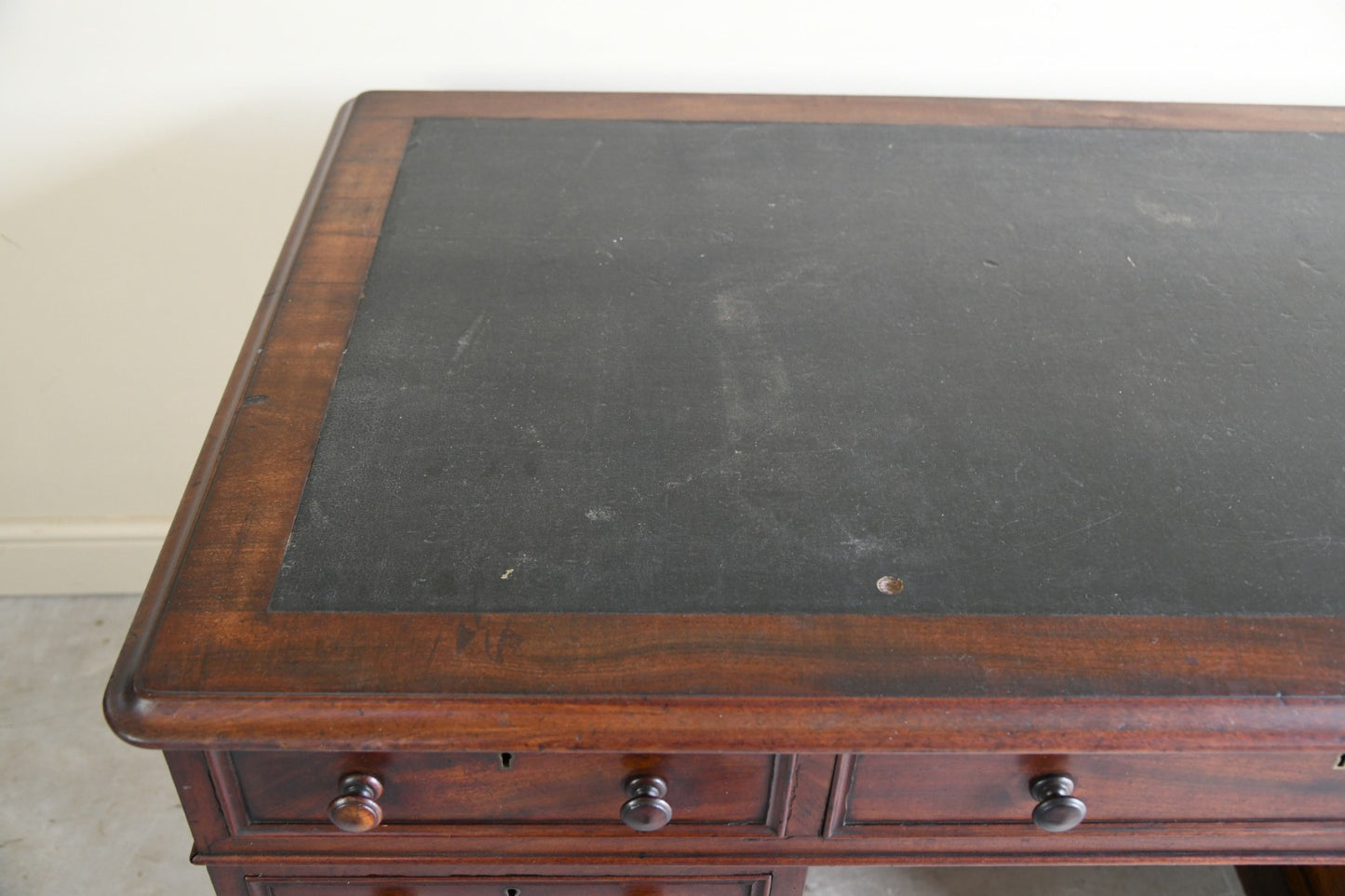 Antique Mahogany Twin Pedestal Desk