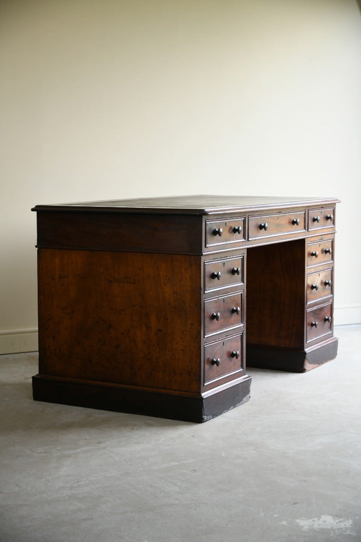 Antique Mahogany Twin Pedestal Desk