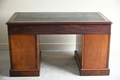 Antique Mahogany Twin Pedestal Desk