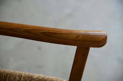 Pair Mid Century Pine Rocking Chairs