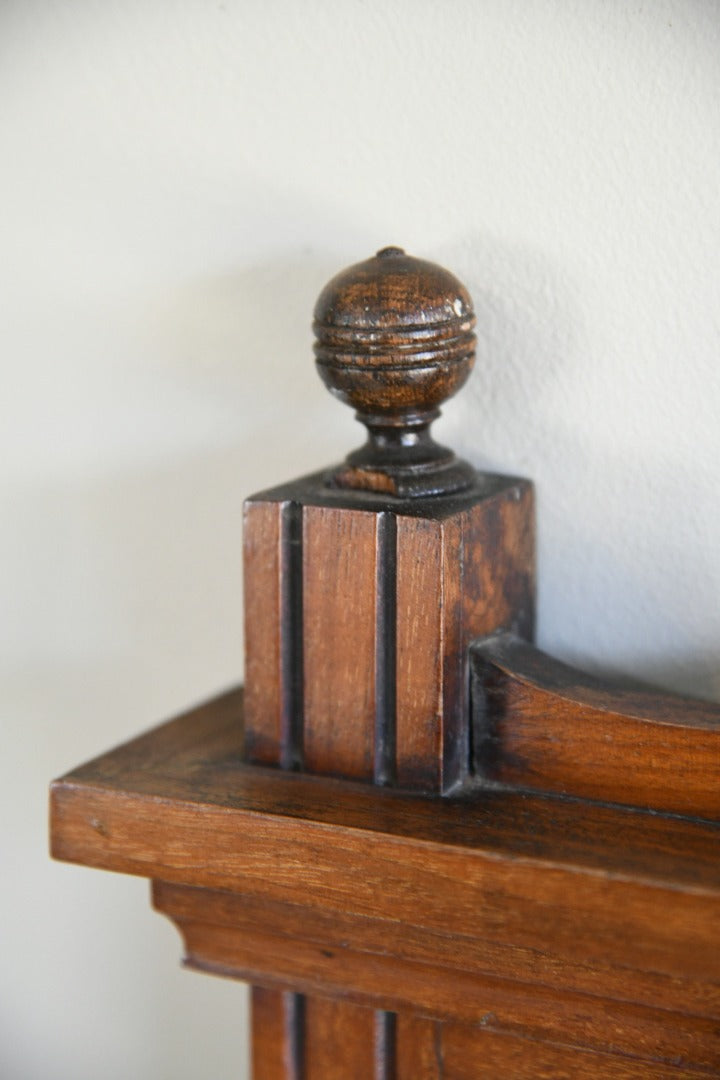 Antique Victorian Walnut Overmantle Mirror