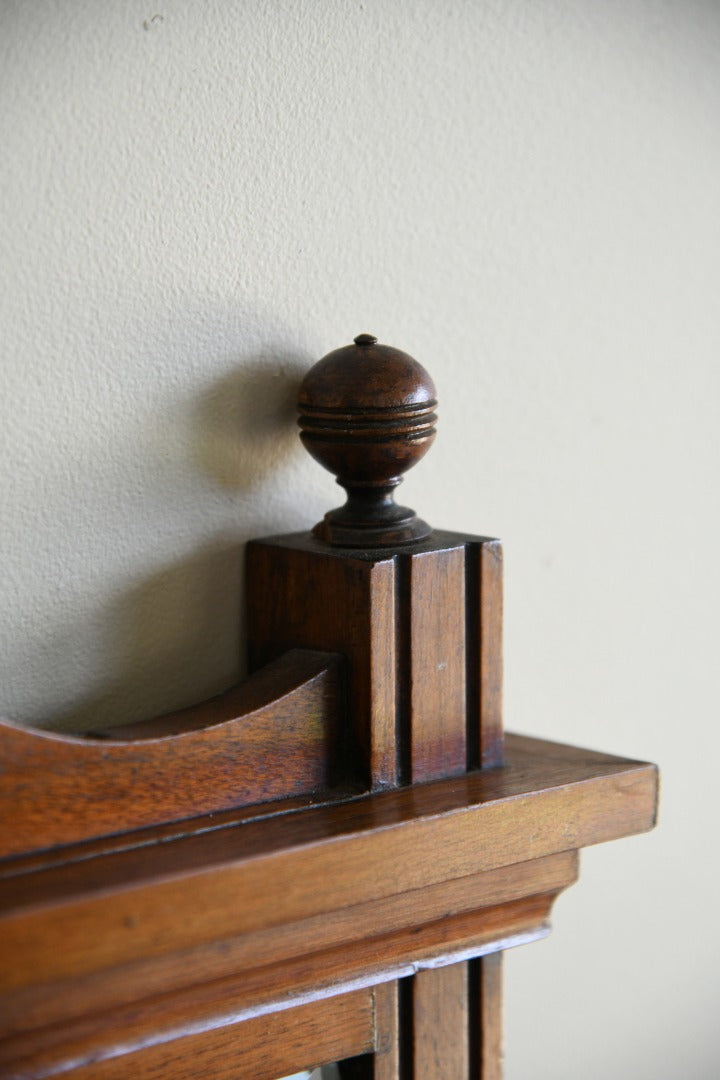 Antique Victorian Walnut Overmantle Mirror