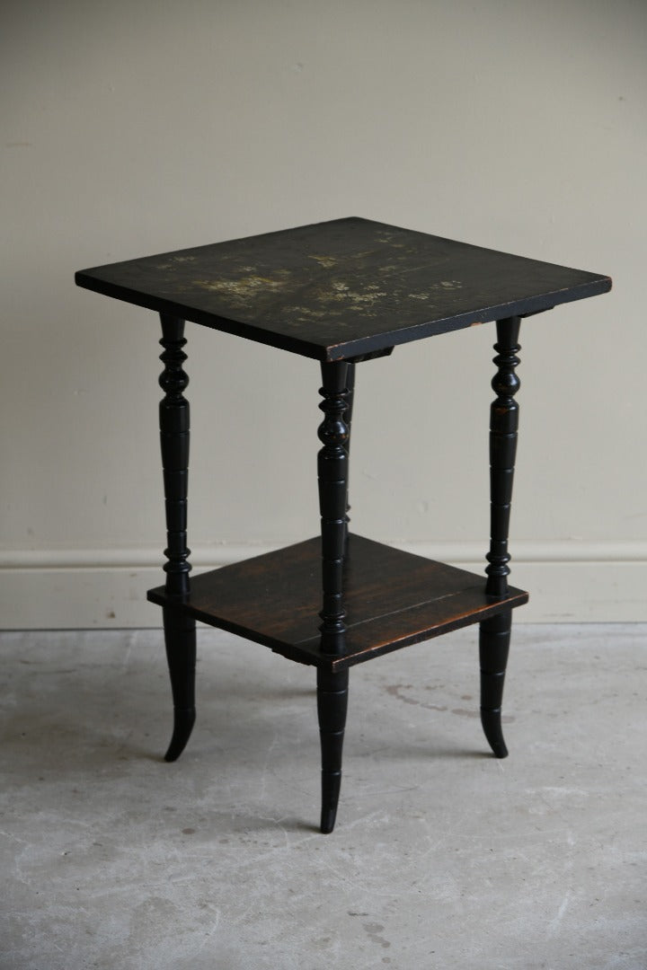 Victorian Ebonised Two Tier Occasional Table