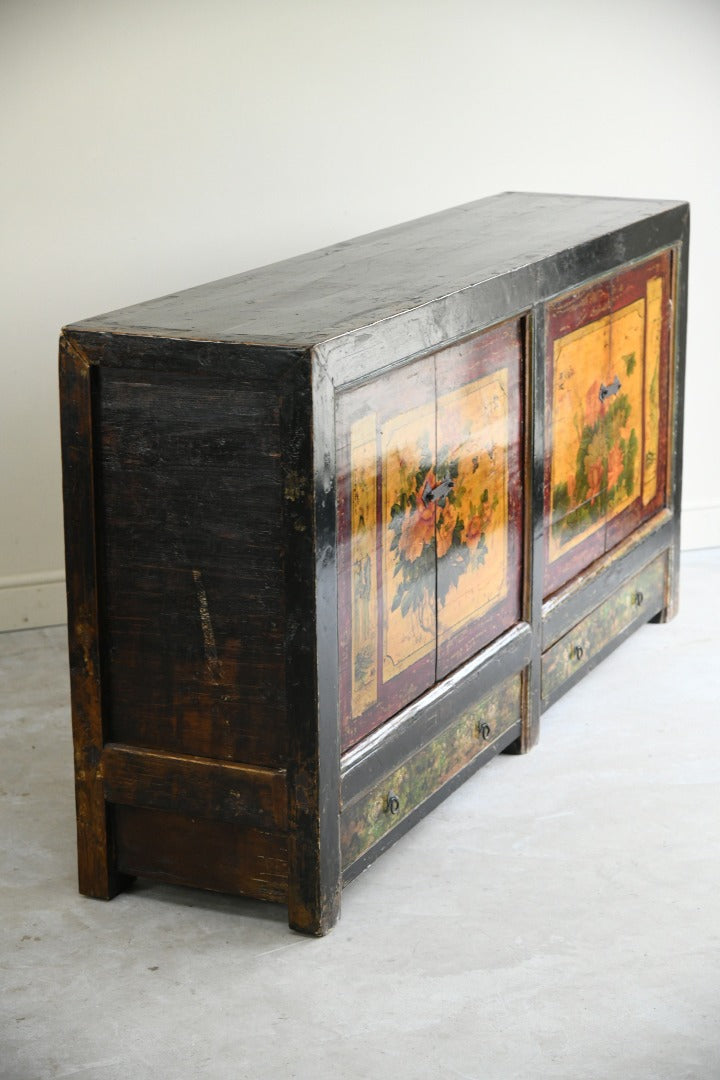 Chinese Floral Painted Sideboard