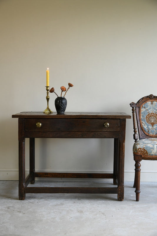 Rustic Country Oak Side Table