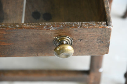 Rustic Country Oak Side Table