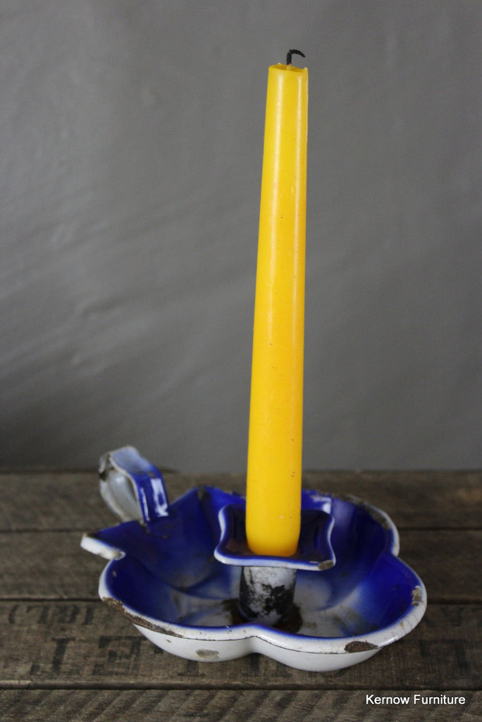 Vintage Blue Candle Holder - Kernow Furniture