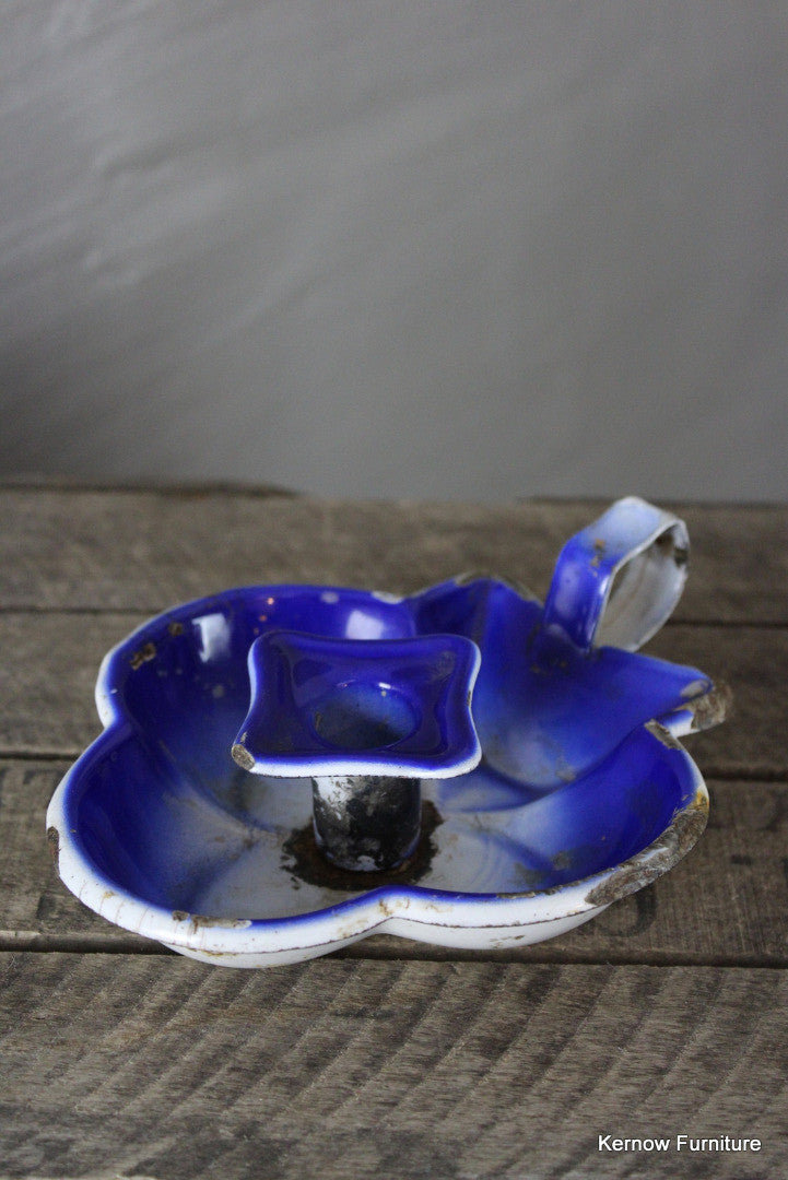 Vintage Blue Candle Holder - Kernow Furniture