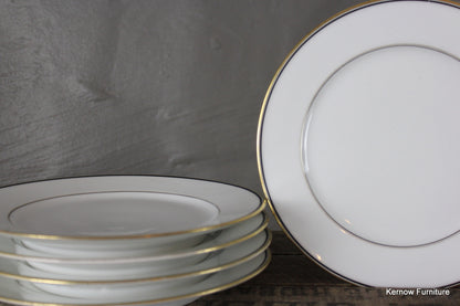 4 Traditional Style White Porcelain Side Plates - Kernow Furniture