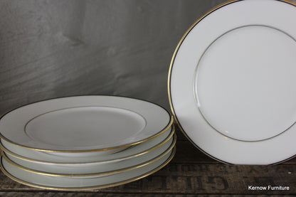4 Traditional Style White Porcelain Side Plates - Kernow Furniture