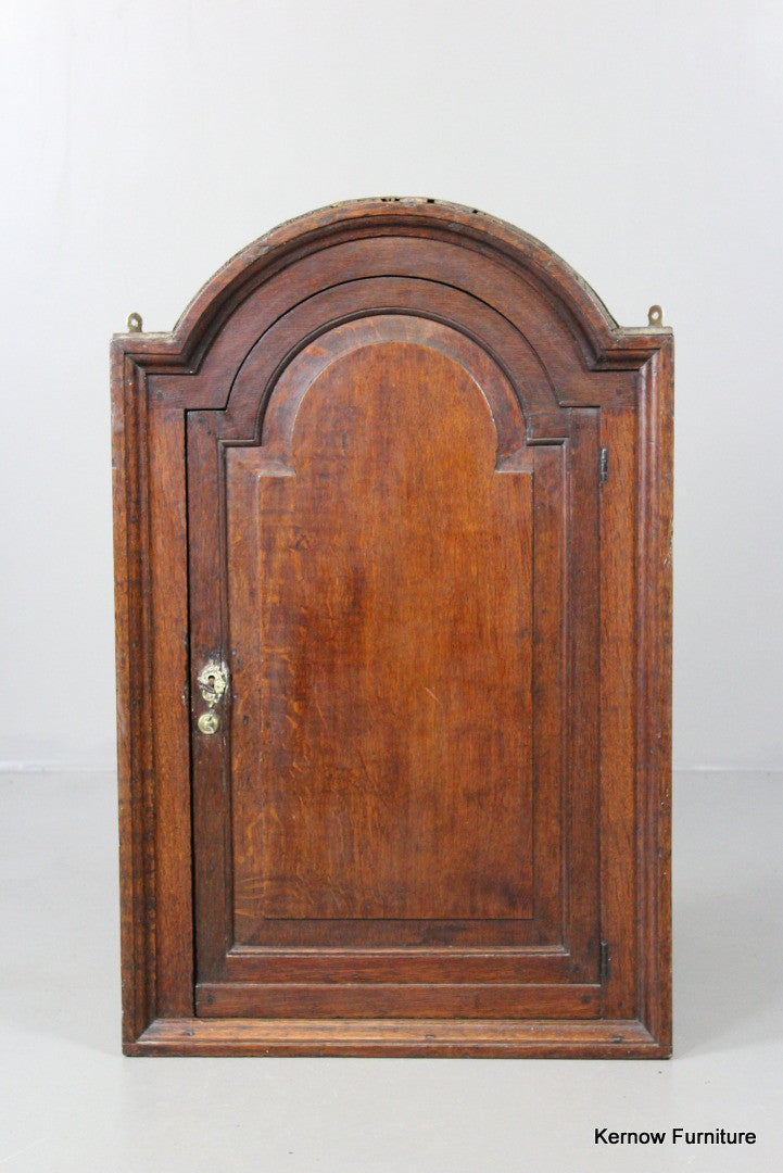 Antique Oak Wall Mounted Corner Cupboard - Kernow Furniture