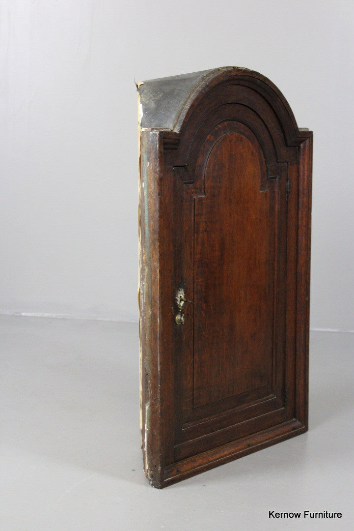 Antique Oak Wall Mounted Corner Cupboard - Kernow Furniture