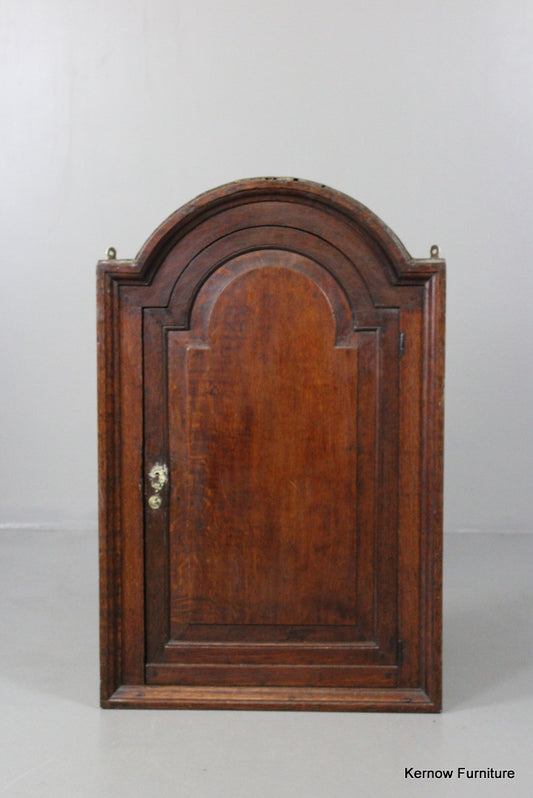 Antique Oak Wall Mounted Corner Cupboard - Kernow Furniture