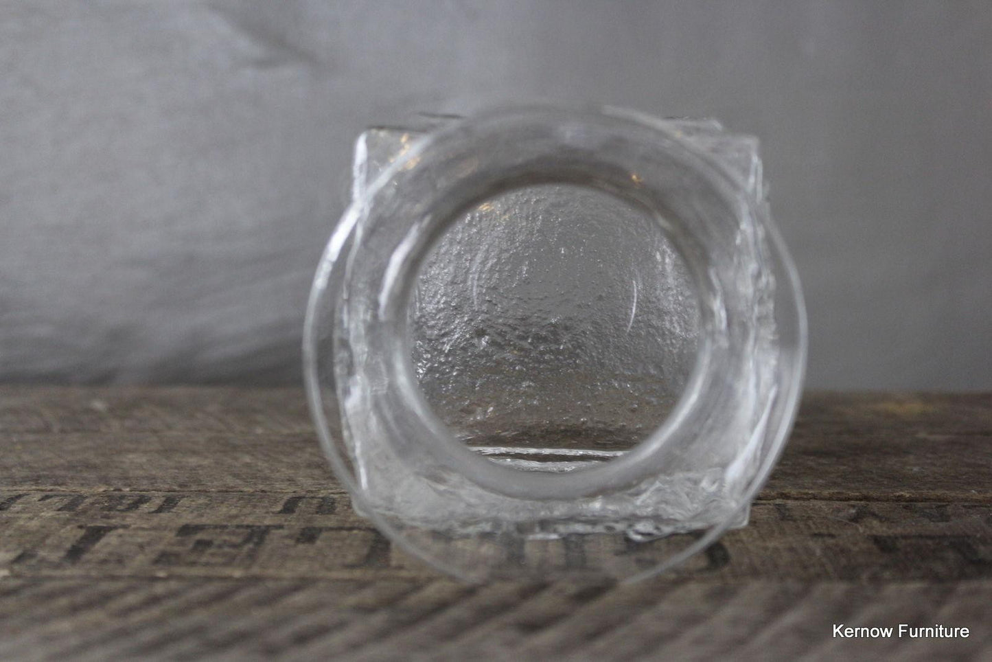 Retro Frank Thrower Dartington Clear Glass Vase - Kernow Furniture