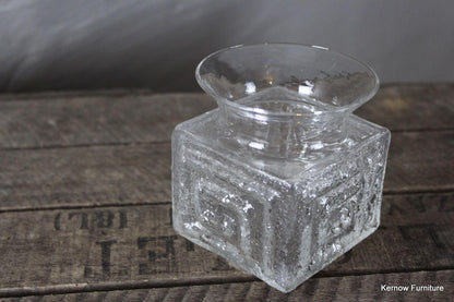 Retro Frank Thrower Dartington Clear Glass Vase - Kernow Furniture