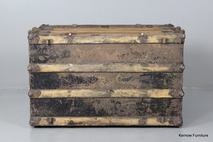 Large Antique Travel Trunk - Kernow Furniture