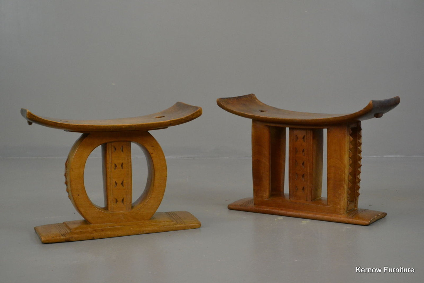 African Ashanti Asante Carved Wooden Stool - Kernow Furniture