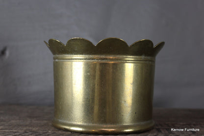 Brass Trench Art Plant Pot - Kernow Furniture