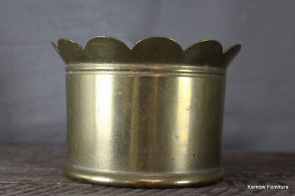 Brass Trench Art Plant Pot - Kernow Furniture