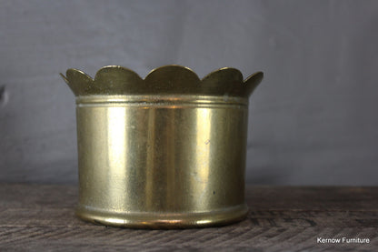 Brass Trench Art Plant Pot - Kernow Furniture