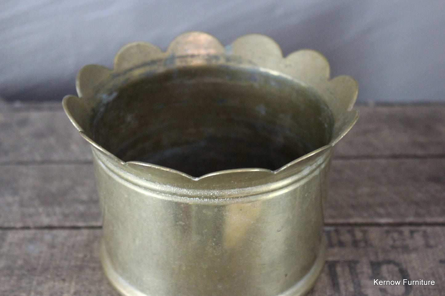 Brass Trench Art Plant Pot - Kernow Furniture