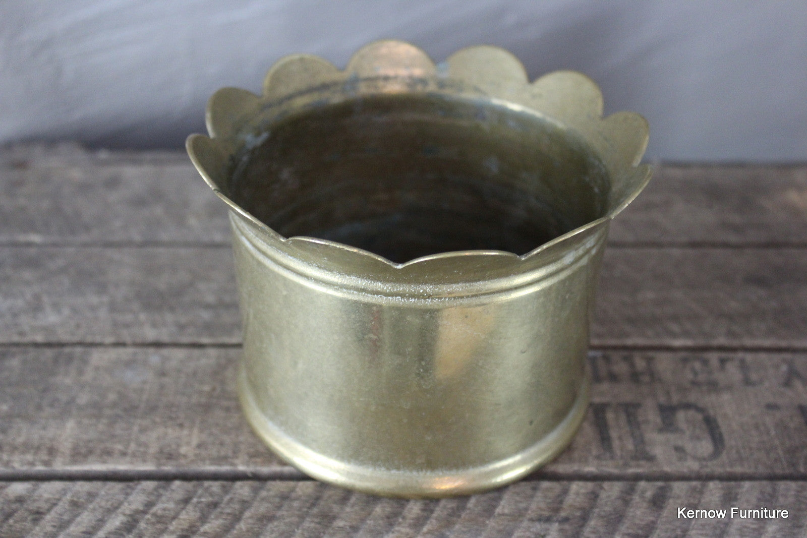 Brass Trench Art Plant Pot - Kernow Furniture