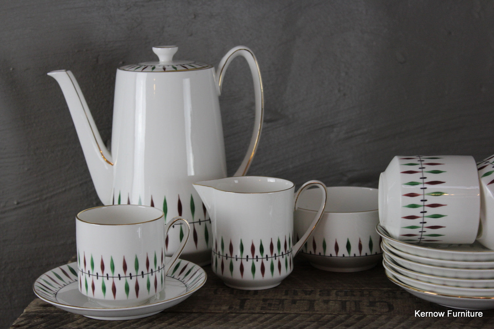 1950's Royal Grafton China Coffee Set - Kernow Furniture