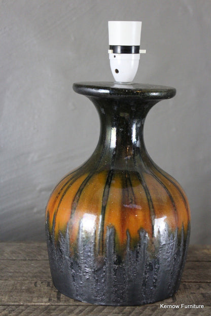 Retro Glazed Pottery Lamp - Kernow Furniture