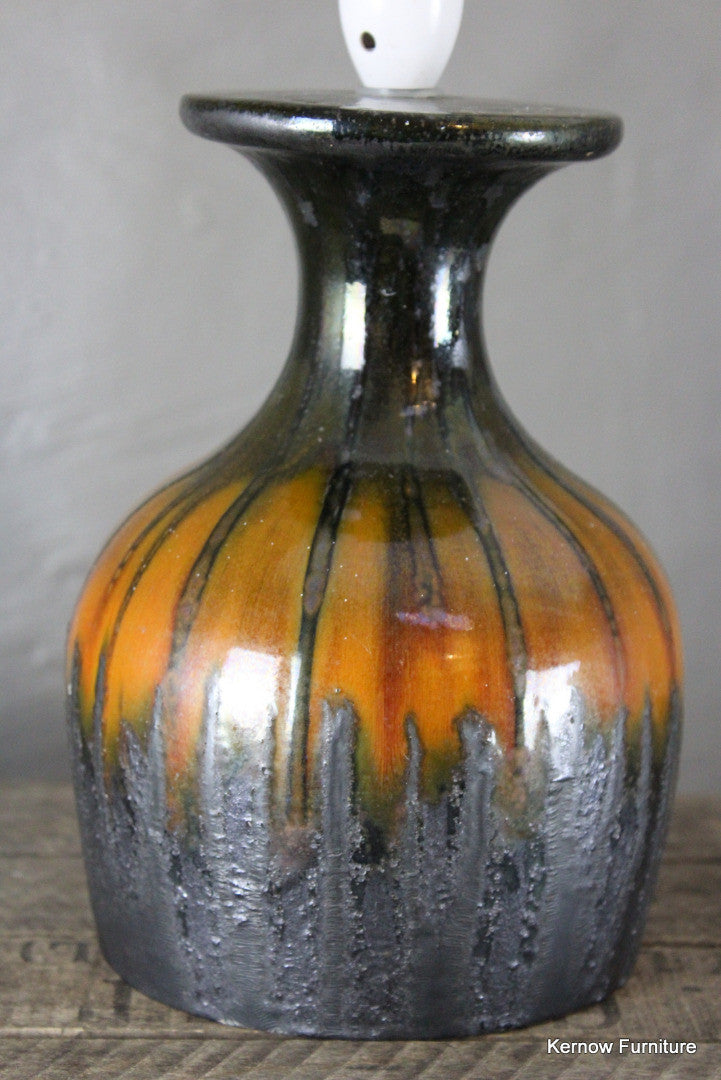 Retro Glazed Pottery Lamp - Kernow Furniture